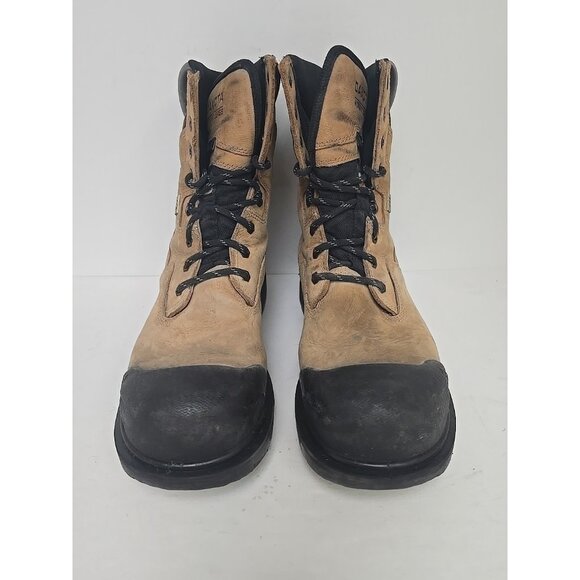 DAKOTA Men's 8" Steel Toe Steel Plate Quad Comfort Work Boots 8522 Wheat 12W - Picture 7 of 10